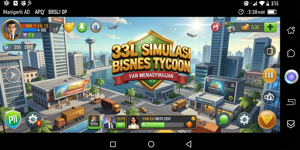 Tampilan gameplay Tycoon menarik dan penuh warna di 33L.
