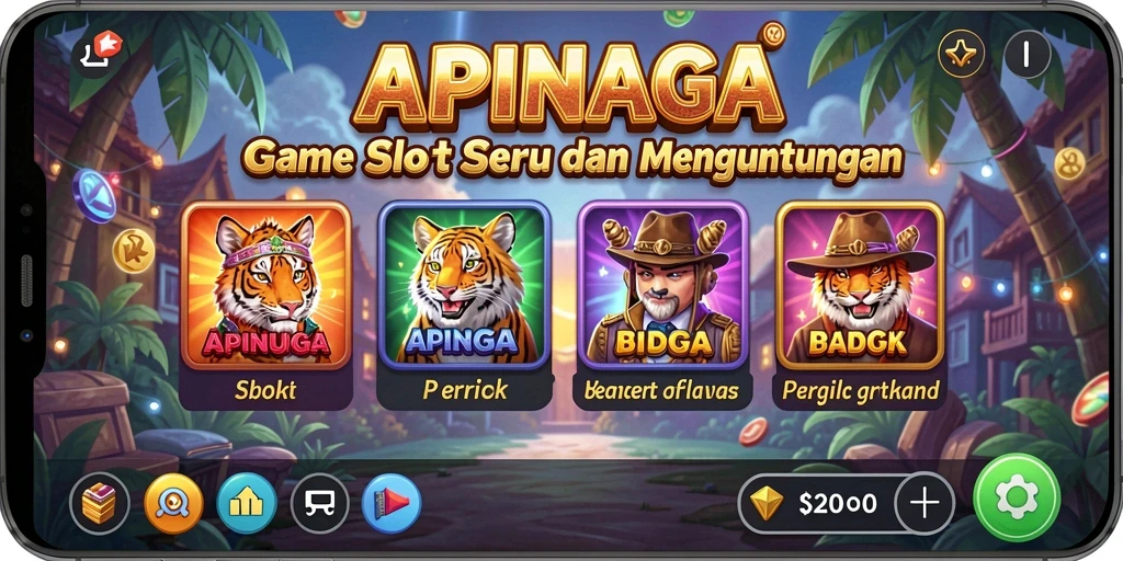 Tampilan menarik dari gameplay Slot di APINAGA.