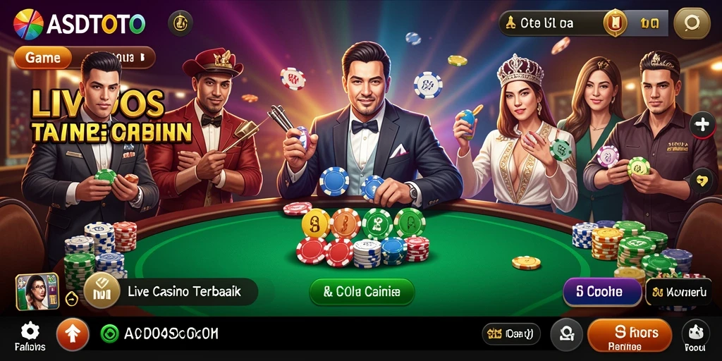 Tampilan gameplay ASDTOTO dengan dealer langsung dan pengalaman kasino yang mendebarkan.