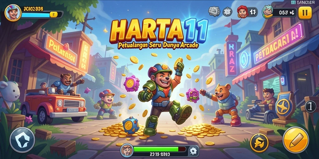Screenshot gameplay HARTA11 yang menunjukkan aksi seru dalam game Arcade.