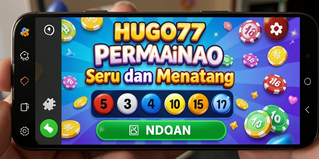 Screenshot utama HUGO77 menunjukkan gameplay Bingo yang seru dan interaktif.