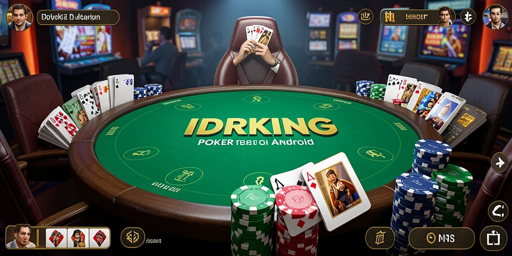 Tampilan gameplay seru dalam poker IDRKING yang mendebarkan.