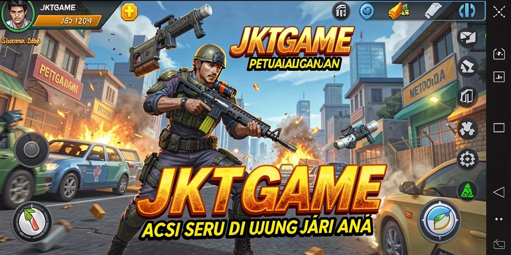 Gameplay JKTGAME yang penuh aksi dan mendebarkan.
