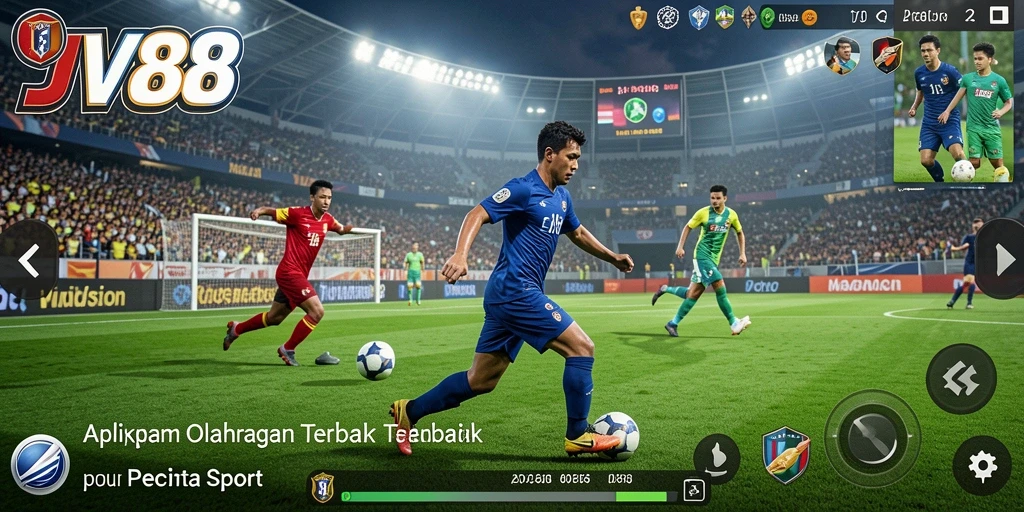 Screenshot gameplay JV88 menampilkan berbagai fitur olahraga menarik.