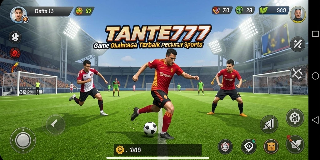 Tampilan gameplay seru di TANTE777 dengan momen olahraga intens.