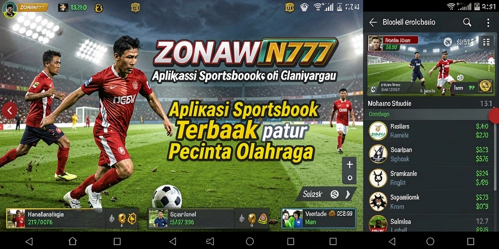 Tampilan seru gameplay aplikasi Sportsbook ZONAWIN777.